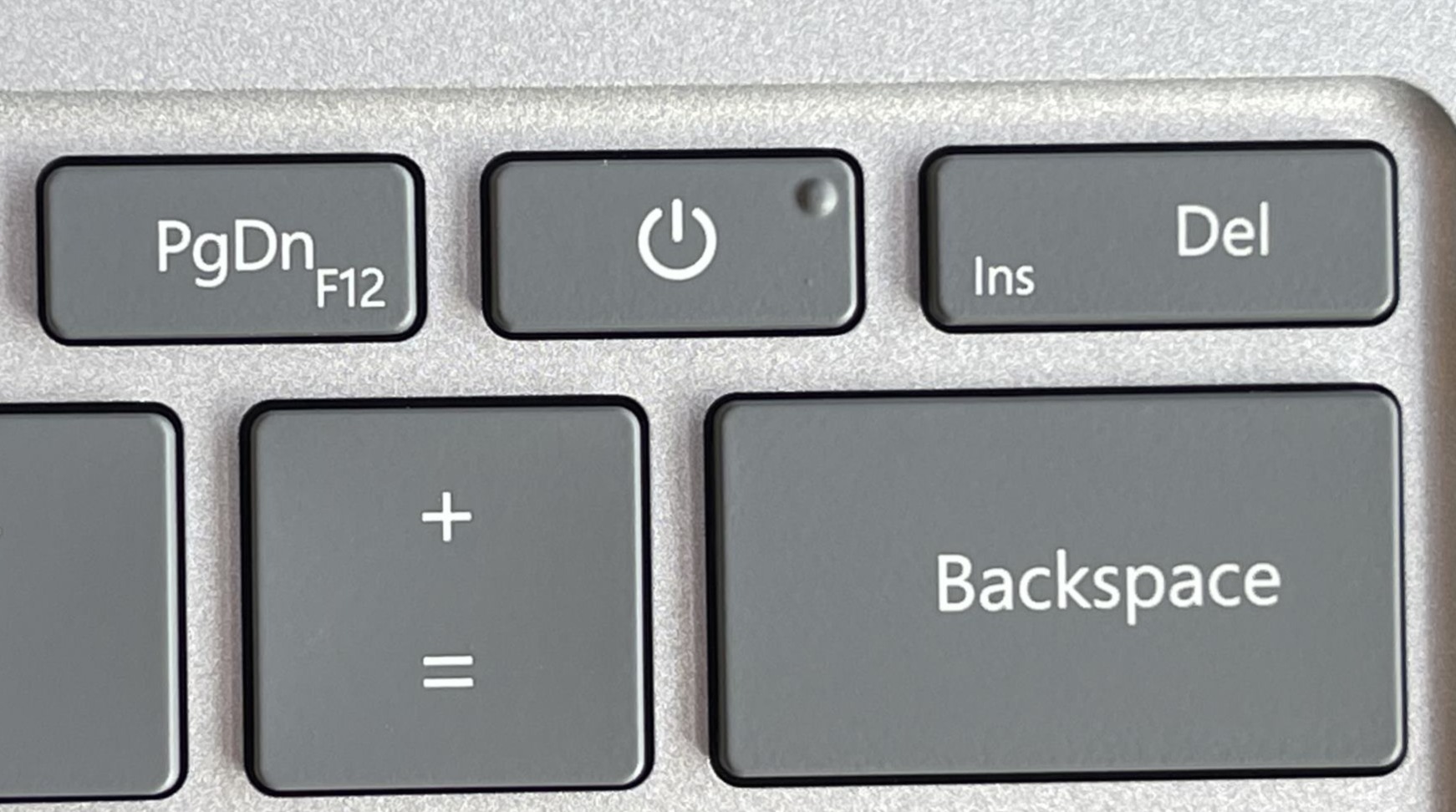 Surface Laptop Studio Power button keyboard position