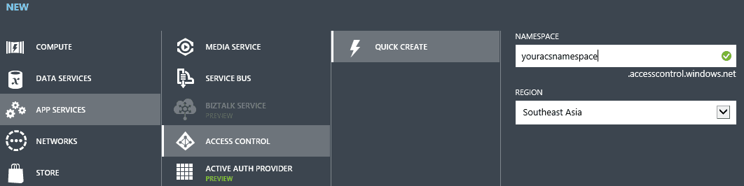 ACS Quick Setup