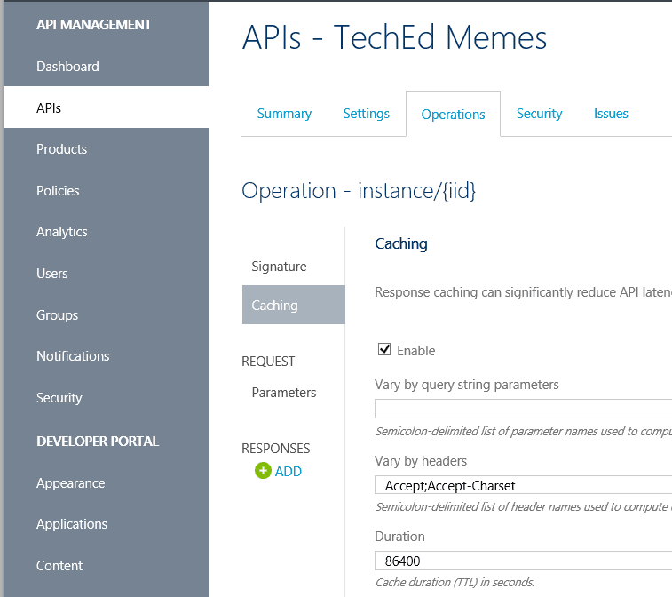 Cache Setup