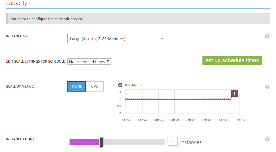 Azure Auto Scale Screenshot