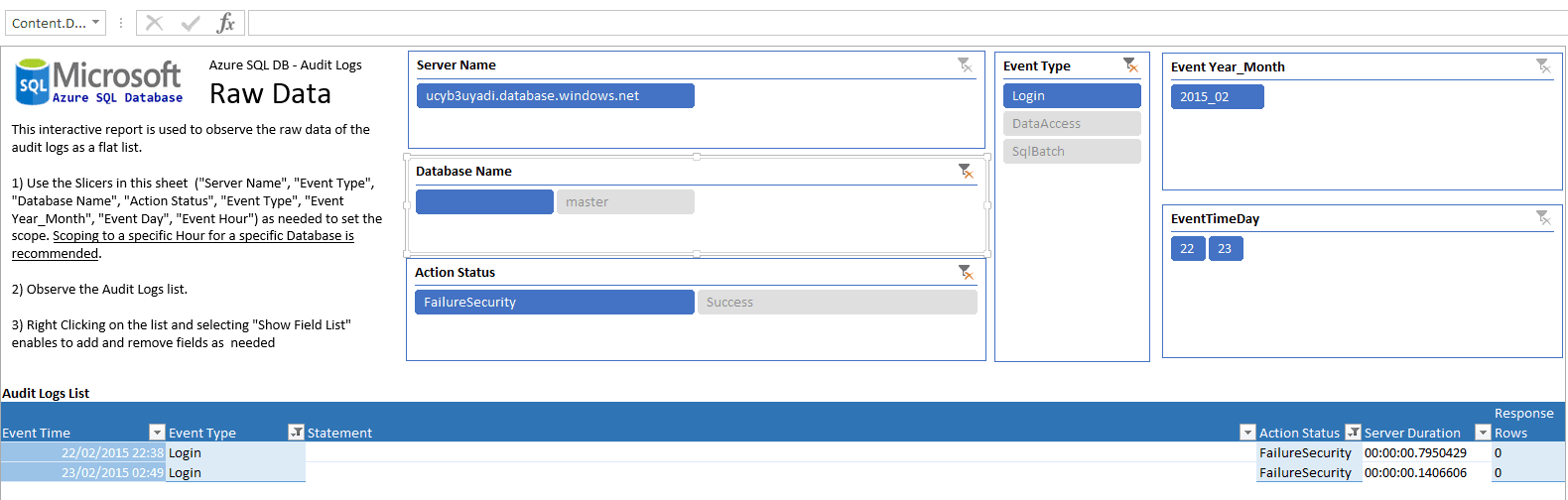 Audit Logs in Power Query