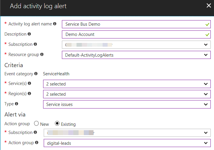 Alerts Setup