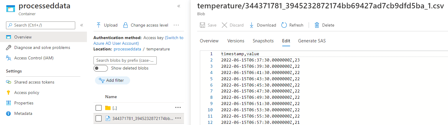 Azure Stream Analytics Output