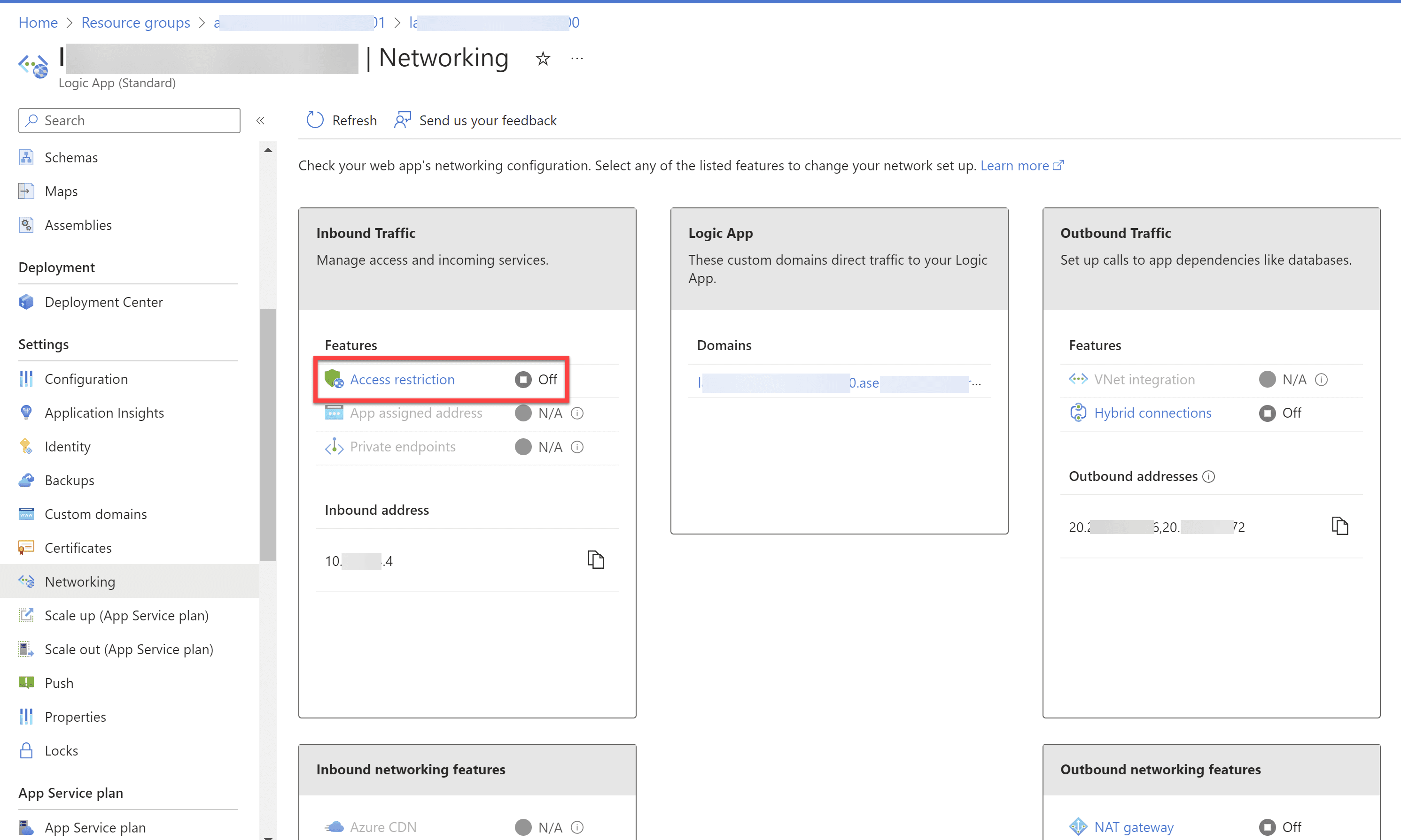 Logic App Standard - Networking with no direct access