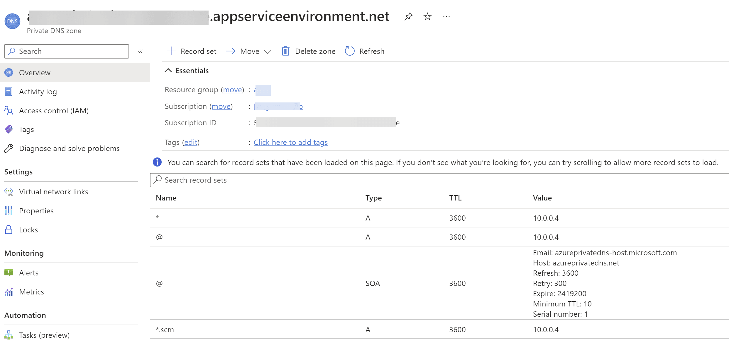 App Service Environment DNS Configuration