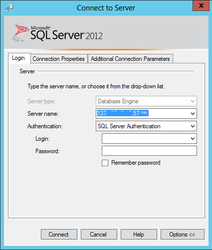 SQL Connection Dialog