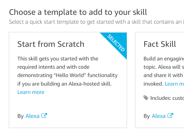 Alexa Skill Template - Start from scratch